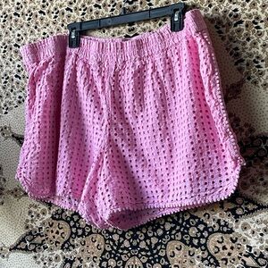 lilly pulitzer for target eyelet lace shorts pink 3x